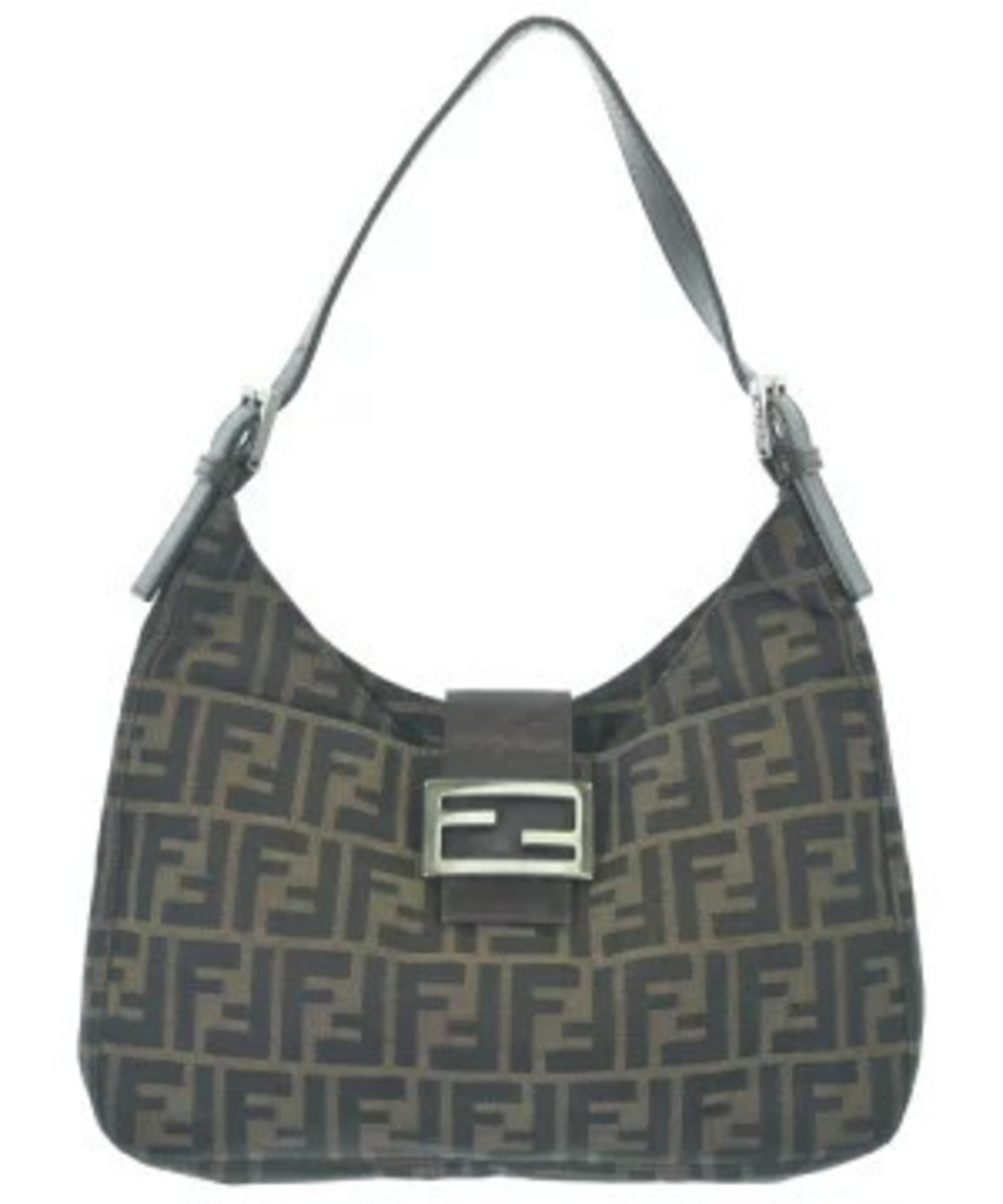 Fendi Zucca FF Canvas Chef Shoulder Bag tobacco brown